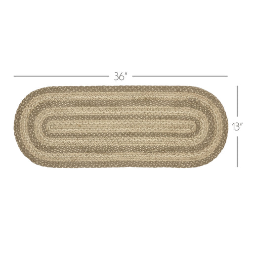 Cobblestone Jute Oval Runner 13x36