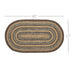 Espresso Jute Rug Oval w/ Pad 27x48