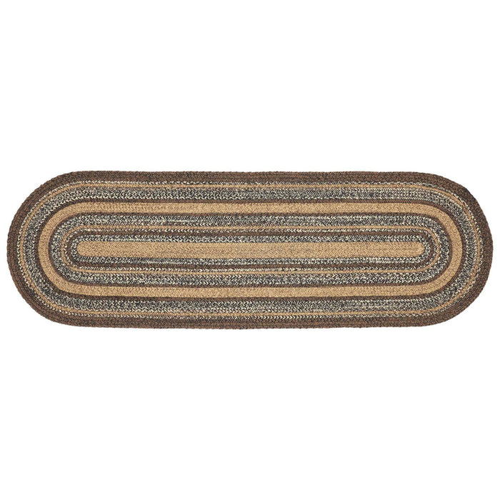 Espresso Jute Rug/Runner Oval w/ Pad 22x72