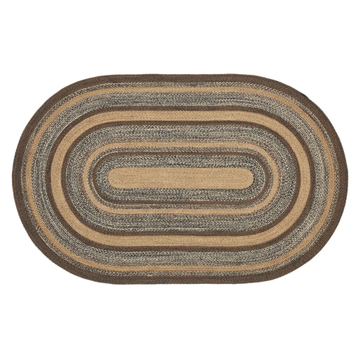 Espresso Jute Rug Oval w/ Pad 60x96