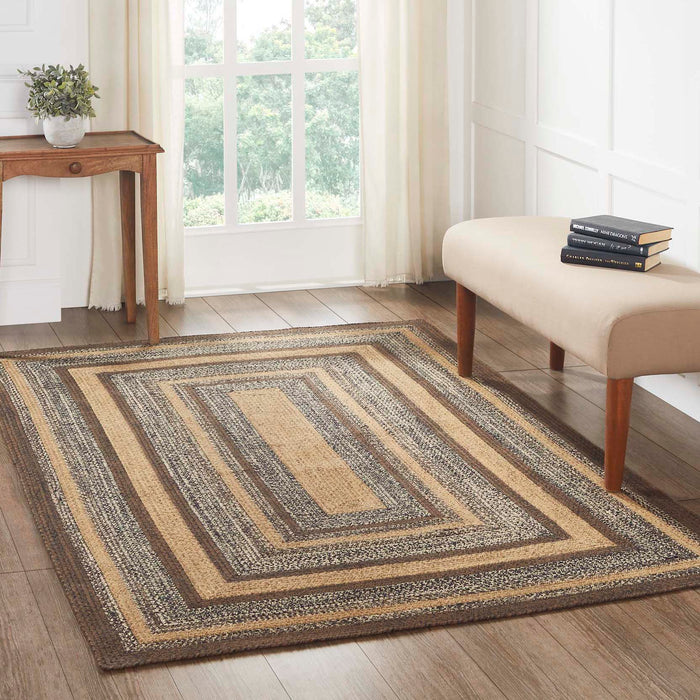 Espresso Jute Rug Rect w/ Pad 60x96