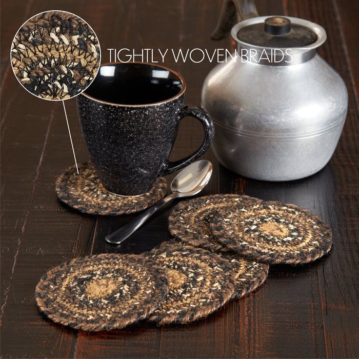 Espresso Jute Coaster Set of 6