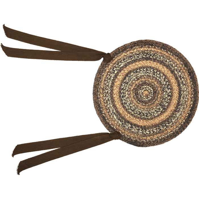 Espresso Jute Chair Pad 15 inch Diameter