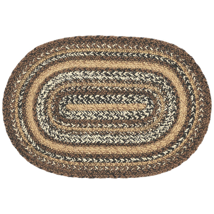 Espresso Jute Oval Placemat 12x18