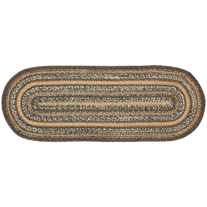 Espresso Jute Oval Runner 13x36