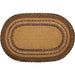 Kettle Grove Jute Rug Oval Stencil Welcome w/ Pad 20x30