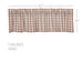 Annie Buffalo Portabella Check Valance 16x60