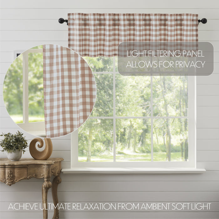 Annie Buffalo Portabella Check Valance 16x72