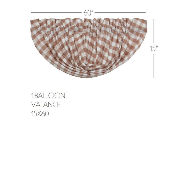 Annie Buffalo Portabella Check Balloon Valance 15x60