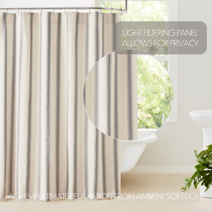 Grace Grain Sack Stripe Shower Curtain 72x72