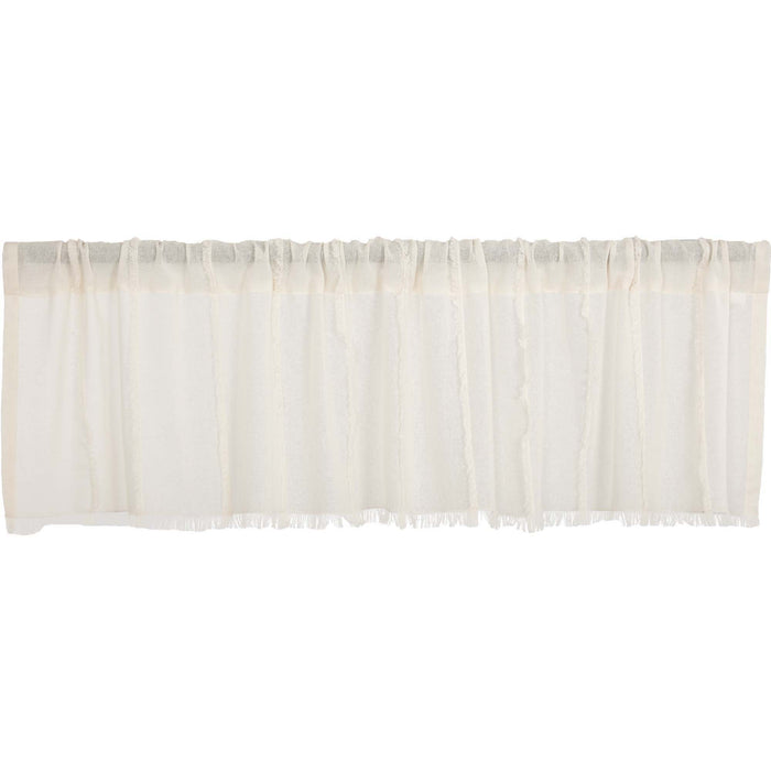 Tobacco Cloth Antique White Patchwork Valance 16x60