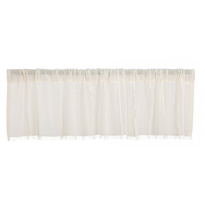 Tobacco Cloth Antique White Patchwork Valance 16x72