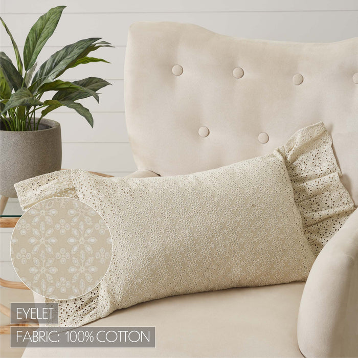 Camilia Eyelet Pillow 14x22