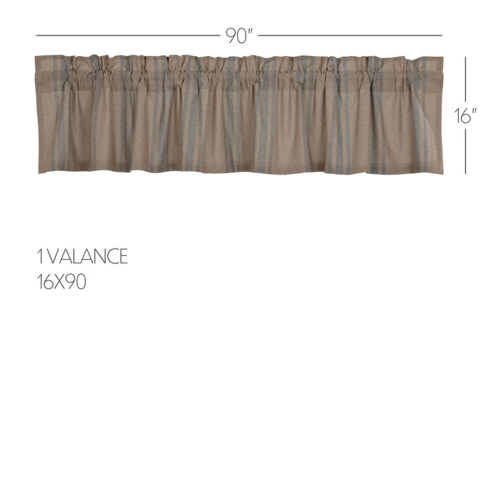 Grain Sack Blue Valance 16x90