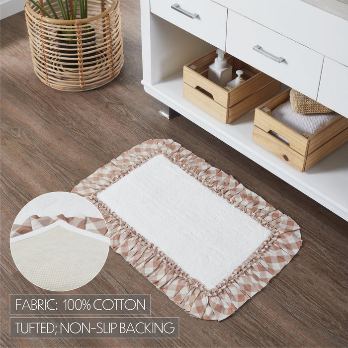 Annie Buffalo Portabella Check Bathmat 20x30