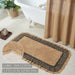 Burlap Natural w/ Black Check Bathmat 27x48