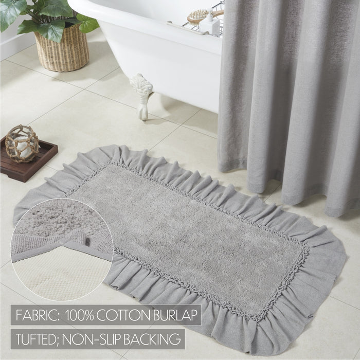 Burlap Dove Grey Bathmat 27x48