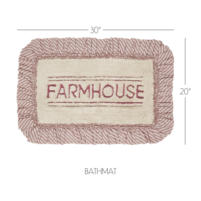 Sawyer Mill Red Farmhouse Bathmat 20x30