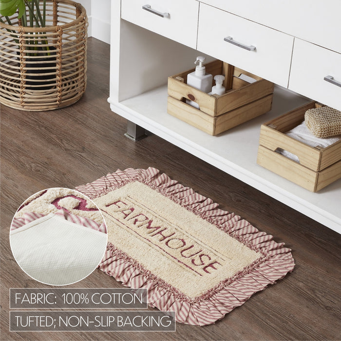 Sawyer Mill Red Farmhouse Bathmat 20x30