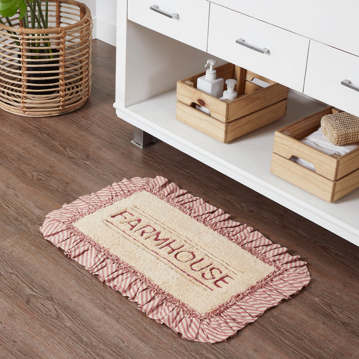 Sawyer Mill Red Farmhouse Bathmat 20x30