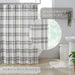 Black Plaid Shower Curtain 72x72