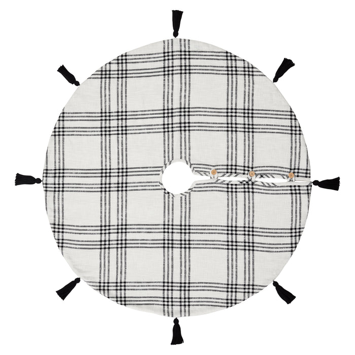 Black Plaid Tree Skirt 48