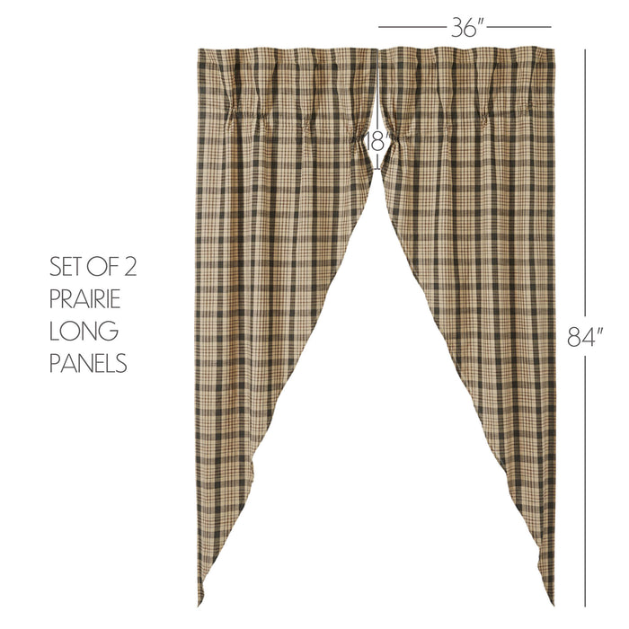 Cider Mill Plaid Prairie Long Panel Set of 2 84x36x18