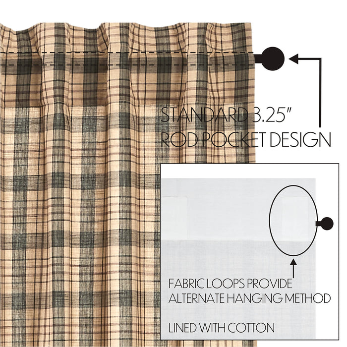 Cider Mill Plaid Prairie Long Panel Set of 2 84x36x18