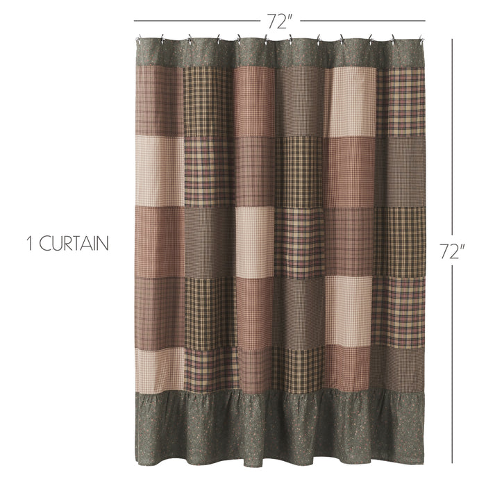 Crosswoods Patchwork Shower Curtain 72x72