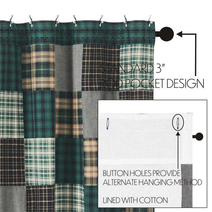 Pine Grove Patchwork Shower Curtain 72x72