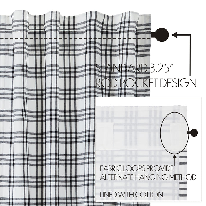 Sawyer Mill Black Plaid Balloon Valance 15x60