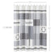 Sawyer Mill Black Stenciled Patchwork Shower Curtain 72x72