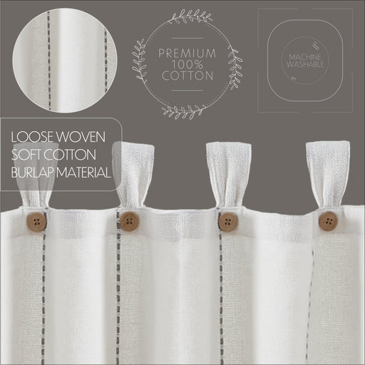 Stitched Burlap White Tier Set of 2 L36xW36