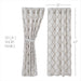 Frayed Lattice Oatmeal Short Panel Set of 2 63x36