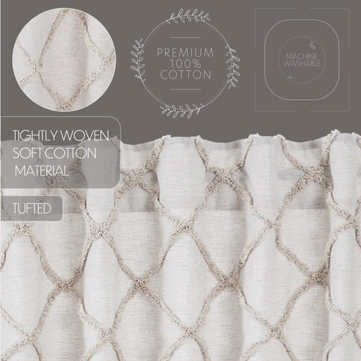 Frayed Lattice Oatmeal Tier Set of 2 L36xW36