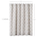 Frayed Lattice Oatmeal Shower Curtain 72x72