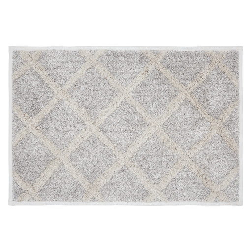 Frayed Lattice Oatmeal Bathmat 20x30