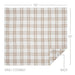 Wheat Plaid King Coverlet 97x110