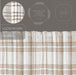 Wheat Plaid Valance 19x60