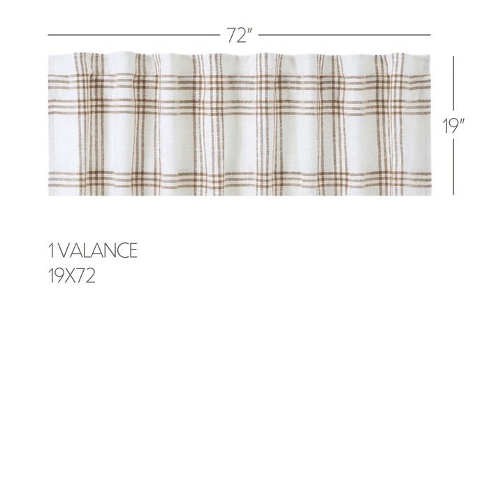 Wheat Plaid Valance 19x72