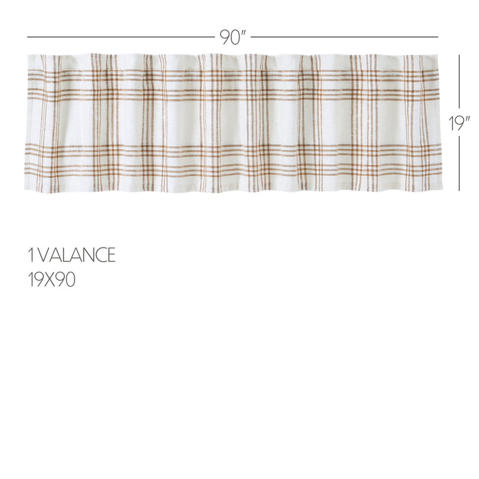 Wheat Plaid Valance 19x90