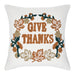 Wheat Plaid Give Thanks Pillow 18x18