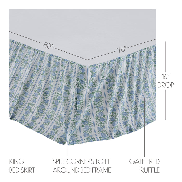 Jolie King Bed Skirt 78x80x16