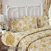 Dorset Gold Floral Ruffled King Pillow Case Set of 2 21x36+4