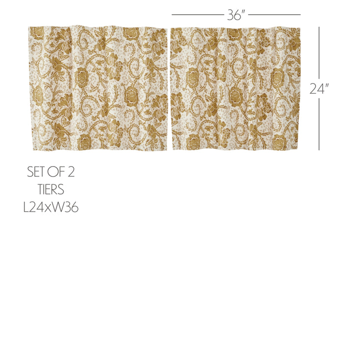 Dorset Gold Floral Tier Set of 2 L24xW36