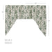 Dorset Green Floral Swag Set of 2 36x36x16