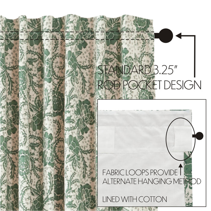 Dorset Green Floral Valance 16x72