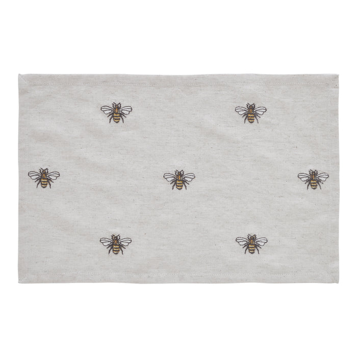 Embroidered Bee Placemat Set of 6 12x18