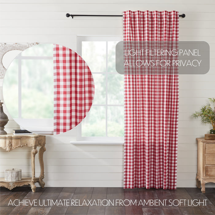 Annie Buffalo Red Check Panel 96x50