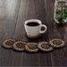 Black & Tan Jute Coaster Set of 6